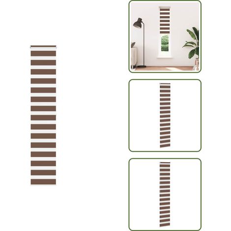 vidaXL Zebrarollo Braun 45x200 cm Stoffbreite 40,9 cm Polyester (1/5)