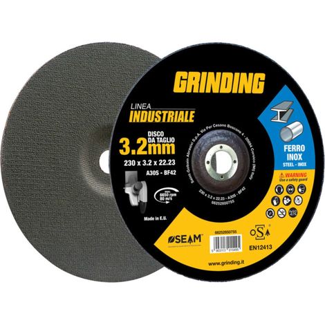 GRINDING INDUSTRIALE DISCO FERRO DEPRESSO 230X3,2 - 5 pezzi