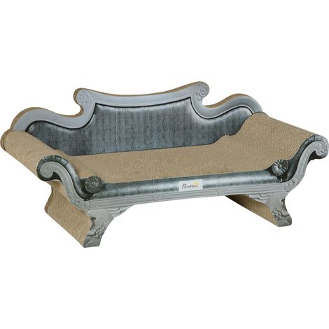 PawHut Cat Scratching Board Cardboard Cat Scratchers Lounger, 60 x 29 x 26.5cm