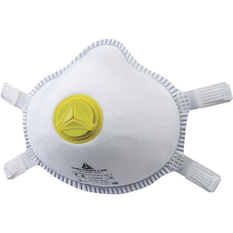 Masque respiratoire jetable Delta Plus FFP2 série M1200VPLUS, avec soupape x Box of 5 ( Prix pour 1 ) (1/2)