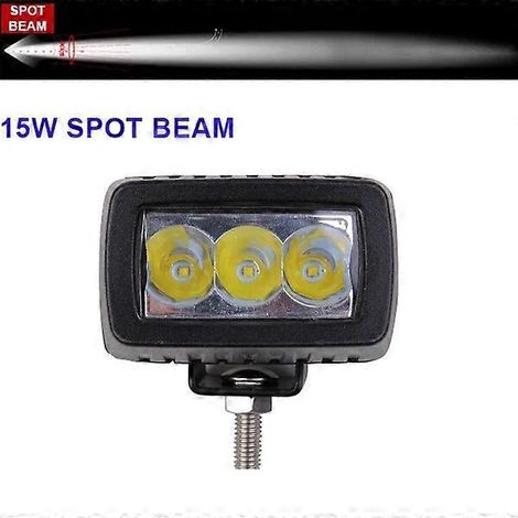 Projecteur de travail LED 10 W tout-terrain 12 V/24 V pour voiture, moto, vélo, 4x4, SUV, feu antibrouillard auxiliaire blanc, clignotant extérieur, projecteur 6015S (1/5)