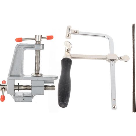 Kit d'outils pour scie à métaux Ensemble de cadres pour scie à bijoux avec mini étau et pince Outils main la fabrication de bijoux DIY (1/5)