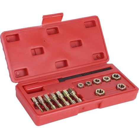 EASYCOMFORT Kit d'outils de réparation de Filetage - Kit d'outils de réparation de Filetage Kit de réparation de Restaurateur de Filetage Universel pour Voiture 7 (1/5)
