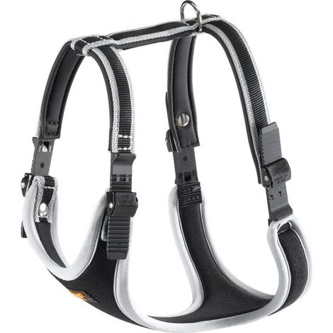 FERPLAST 75465921 GESCHIRR MIT POLSTERUNG ERGOCOMFORT L, FÜR HUNDE, HALSUMFANG: 50-60 CM, BRUSTUMFANG: 70-80 CM, GRAU