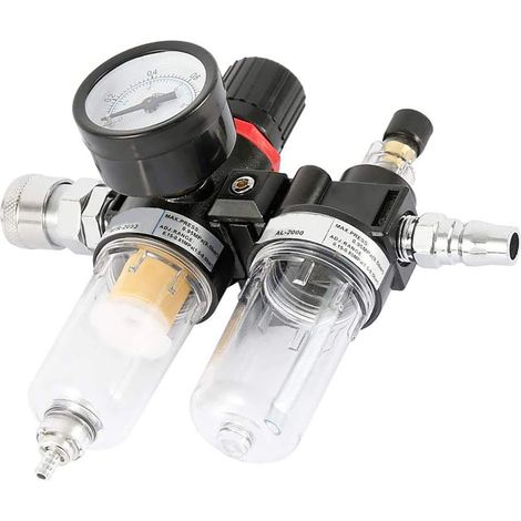 Régulateur Pression AFC2000 Filtre Air 1/4 Séparateur Eau-Huile (1/3)