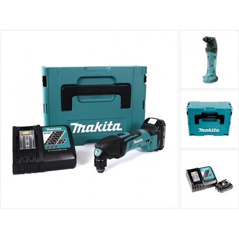 Makita DTM 50 RA1J multiutensile a batteria oscillante 18 V + 1x batteria ricaricabile 2,0 Ah + caricabatterie + Makpac