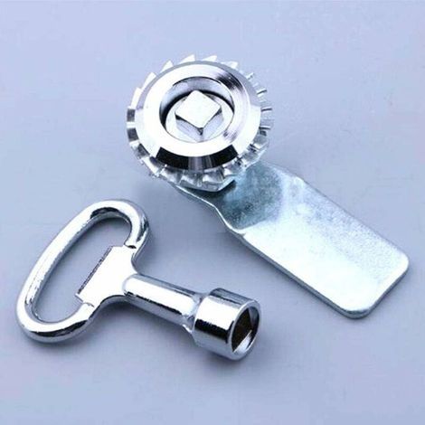 Serrure à came pour compteur de gaz avec triangle / type S / clé carrée en alliage de zinc (1/4)