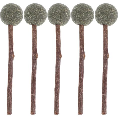 Lot De 5 Sucettes À l'herbe À Chat Jouets Interactifs Portables en Matériaux Alimentaires Bâtonnets pour Mâcher Et Jouer Aident À Nettoyer Les Dents des Chats (1/5)