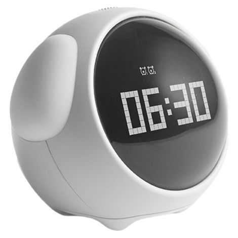 Simpatica sveglia digitale per bambini con schermo a LED, visualizzazione delle espressioni facciali e funzione snooze. (1/5)