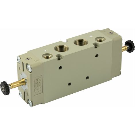 Riegler 5/2-Wegeventil, elektropn., ext. Steuerluft, bistabil, G 1/2