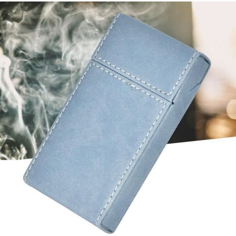 Shipenophy Boîte à cigarettes Boîte de rangement pour cigarettes portable innovante pour femmes Boîte meuble rangement Bleu clair (1/4)