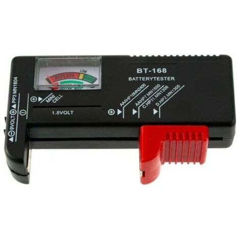 Testeur de batterie AA AAA CD 9V 1.5V LR03 LR6 LR14 LR20 Testeur de batterie bouton Noir BT-168 (1/4)