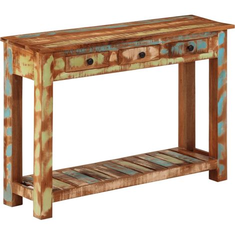 Konsolentisch 110x30x76 cm Altholz Massiv