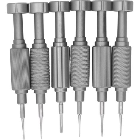 Kit de 6 tournevis magnétiques robustes et résistants à l'usure pour téléphone (0,6 0,8 T2 1,2 1,5 2,5 mm). (1/5)