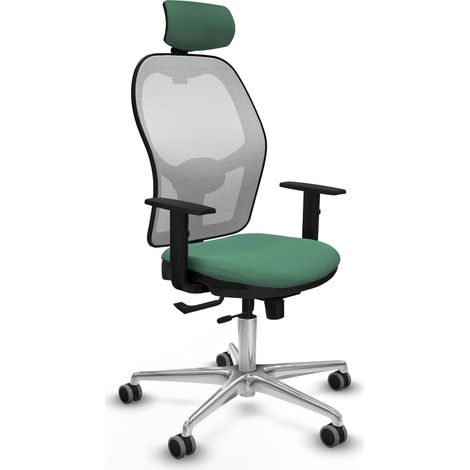 Sedia da ufficio piqueras y crespo Jorquera bianco alluminio (1/2)