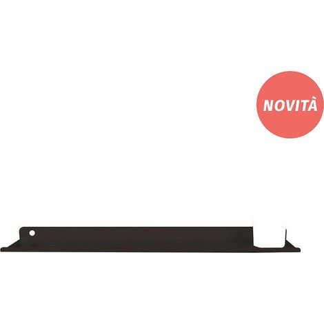 EVER Prop mensola alluminio con bicchieri fissaggio barra nero opaco codice prod: EVBAMBNN