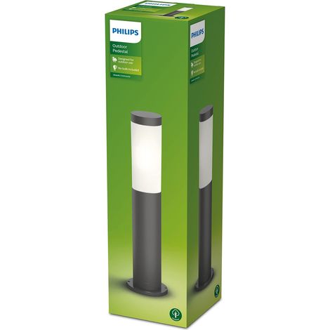 Borne Exterieur LED, Luminaire Exterieur, Gris Anthracite, Résistant à l'eau IP44, pour éclairage de votre maison et jardin (nécessite une ampoule P45 20 Watts, non fournie) (1/5)