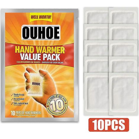Lot de 10/40 chauffe-mains, bâtonnets chauffants pour le corps, patchs chauffants résistants, autocollants chauffants pour les pieds, pratiques et portables.