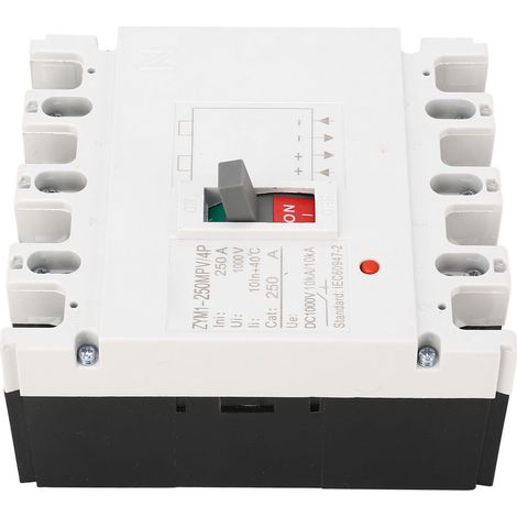 Disjoncteur compact 4P 1000V 200A MCCB, contact alliage argenté, interrupteur de protection solaire batterie (1/5)