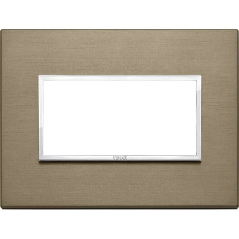 Placca Vimar Eikon Evo Alluminio Bronzo Scuro  4 moduli 21654.05