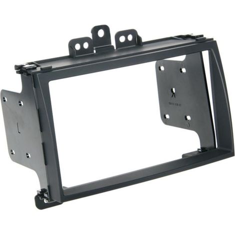 Support autoradio 2DIN compatible avec Hyundai i20 ap09 Noir Rubber touch