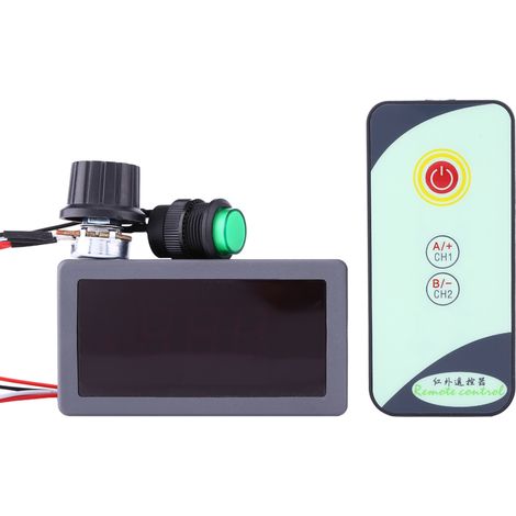 Régulateur de vitesse de moteur PWM DC 6V 12V 24V, affichage numérique avec télécommande IR (1/5)