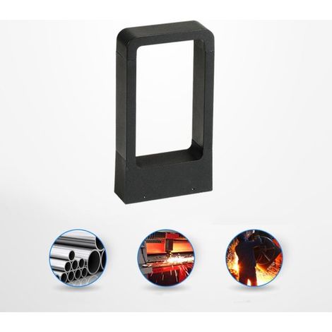Lámpara de exterior de 30 cm para césped, LED impermeable, Ideal para patios, jardines, entradas de vehículos, césped y villas, Color negro (1/5)
