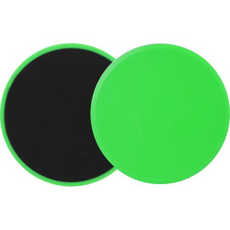 Lot de 2 disques de glisse ronds verts pour un entraînement complet du corps à grande vitesse et une coordination optimale.