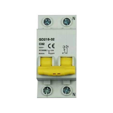 Interruttore Magnetotermico 1P+N C32 230V 6000A due Moduli