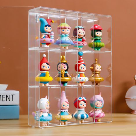 Vitrine pour figurines, poupée transparente avec fermoir tendance, support pour figurines, idéal pour les fans d'anime (1/3)