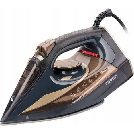 RAVEN EZ006 Dampfbügeleisen mit Keramiksohle, 2800 W, Tropfstopp
