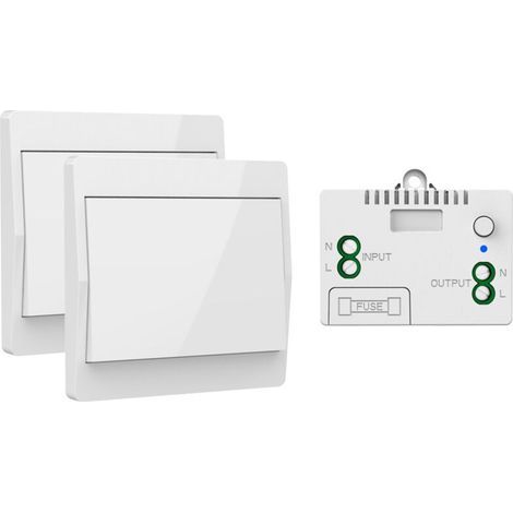Self-powered, battery-free wireless switch, wireless remote control for lights and electrical appliances, waterproof and safe, can be installed directly in a bathroom, etc. (1 to 2) (1/3)