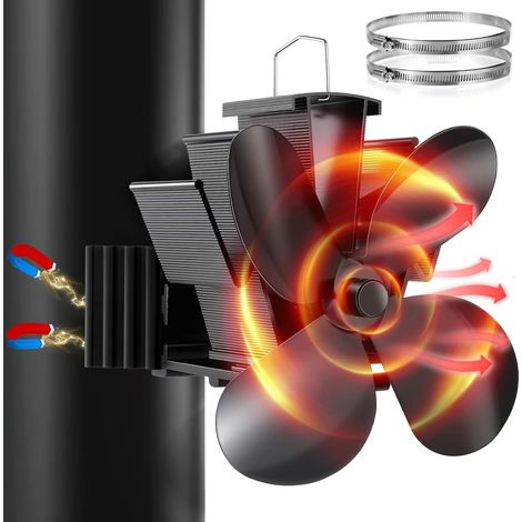 Ventilateur magnétique silencieux sans électricité pour cheminée (1/5)