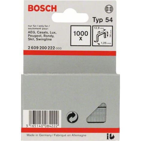 Attache plate pour fil plat type 54, 12,9 x 1,25 x 14 mm, pack de 1000