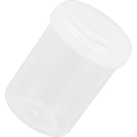 Kleine, durchsichtige Aufbewahrungsflasche aus Polypropylen-Kunststoff, ideal für Reisen, zur Aufbewahrung von Strasssteinen und Kosmetika. (1/5)