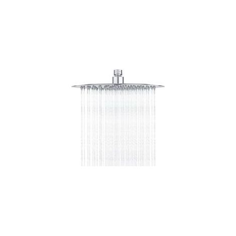 Edelstahl-Duschkopf – Wassersparend, rund, 25 cm Durchmesser, universeller Regenduschkopf mit 1/2-Zoll-Gewinde, 360° drehbar, 30° neigbar, einfach zu installieren und zu reinigen (1/5)