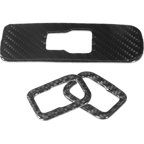 3-teiliges Set Fensterheberschalter-Knopfleisten-Abdeckungen in Carbonfaser-Optik, passend für S60/V60RHD