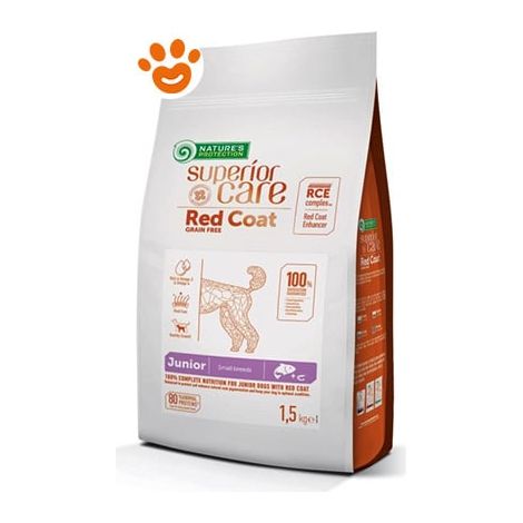 Natures Protection Dog Superior Care Red Coat Junior al Salmone - Sacco 10 Kg -