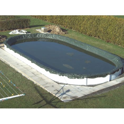 Steinbach Abdeckplane "Winter" für ovale Swimming Pool Stahlwandbecken, grün, 550 x 360 cm (1/4)