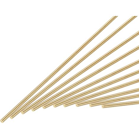 1mm x 300mm Round Brass Rod - Pack of 10 (1/5)