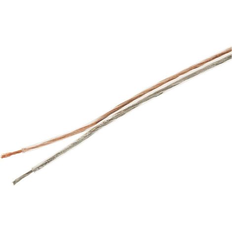 Câble audio HI-FI 2x1,5mm² transparent - 25m -