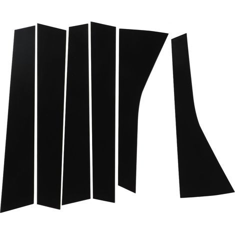 pièces de garniture de montant de porte et de fenêtre en polycarbonate noir brillant, remplacement pour JAZZ 2008-2013 (1/5)