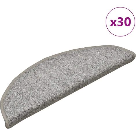 Stufenmatten 30 Stk. 56x17x3 cm Hellgrau Halbrund
