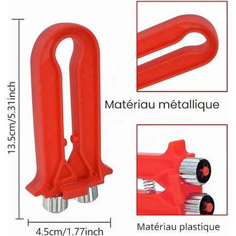 Frame Wire Tensioner, Beekeeping Tool Wire Tensioner, Wire Tensioner for Beekeeping, Cable Tensioner for Hive Frame, Crimper Tool, Beekeeping Equipments, for Beekeepers, Red (1/4)