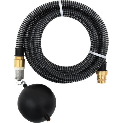 Filiyano-Tuyau d'aspiration avec raccords en laiton noir 1,1" 4 m PVC (1/5)