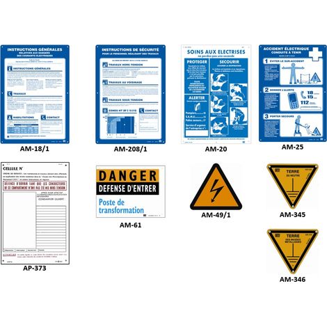 kit signalisation - pour poste transformation - catu am-801/1