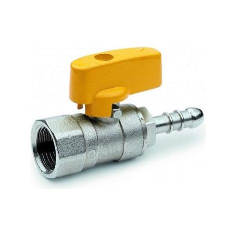 RUBINETTO GAS A SFERA GPL 1/2" FEMMINA CON PORTAGOMMA