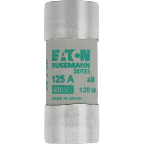 Cartouche fusible Eaton Eaton Bussman, 125A 22 x 58mm 400V c.a.