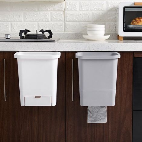 pezzi di pattumiere sottobanco,pattumiera da appendere per anta del mobile da cucina con cassetto,pattumiera da parete per piano di lavoro (1/5)