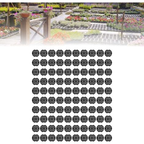 Bordes para jardín – panel de plástico para paisajismo – tela antihierbas – fijación robusta, 100 piezas (1/5)